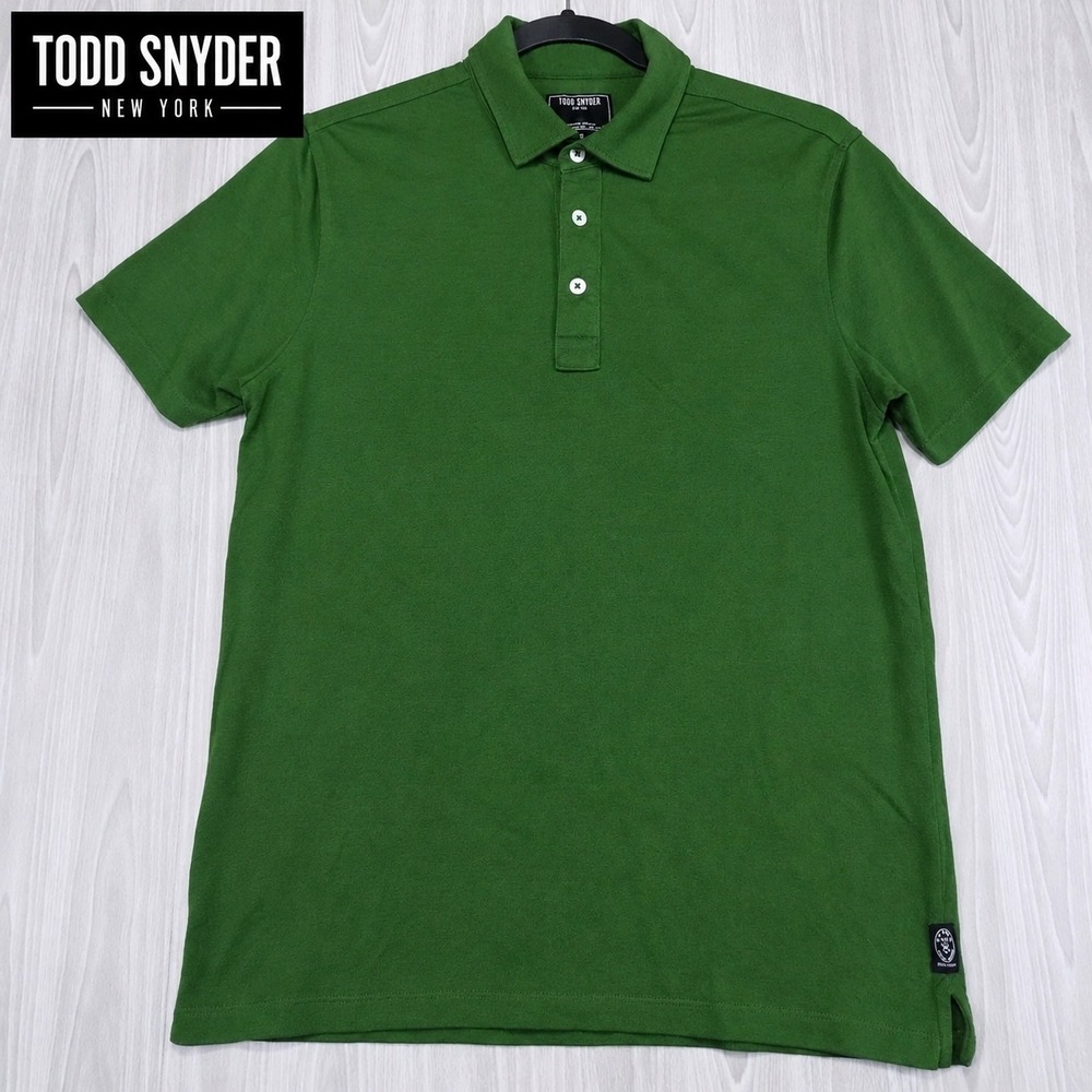 Todd Snyder Tailored Polo Shirt Mens S Green Short Sleeve Cotton NWOT Designer